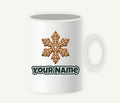 Iced Gingerbread Snowflake Biscuit Personalised Christmas Mug