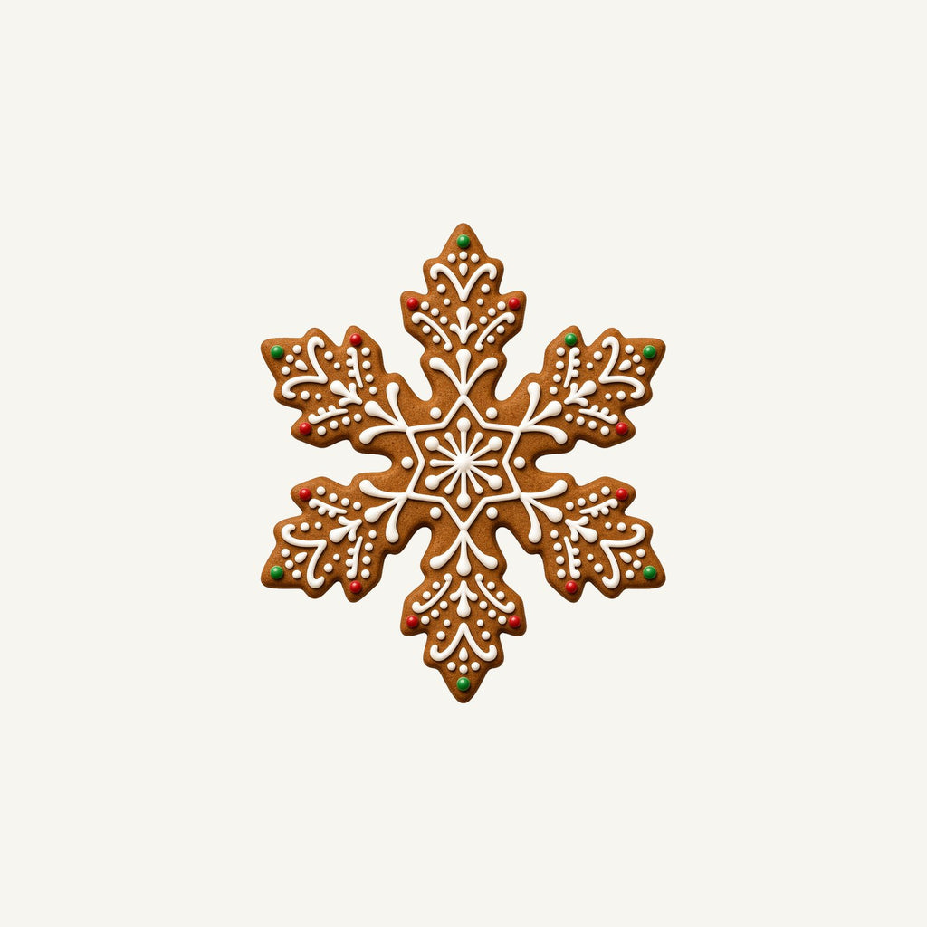Iced Gingerbread Snowflake Biscuit Personalised Christmas Mug