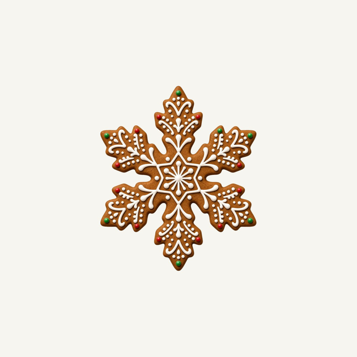 Iced Gingerbread Snowflake Biscuit Personalised Christmas Mug