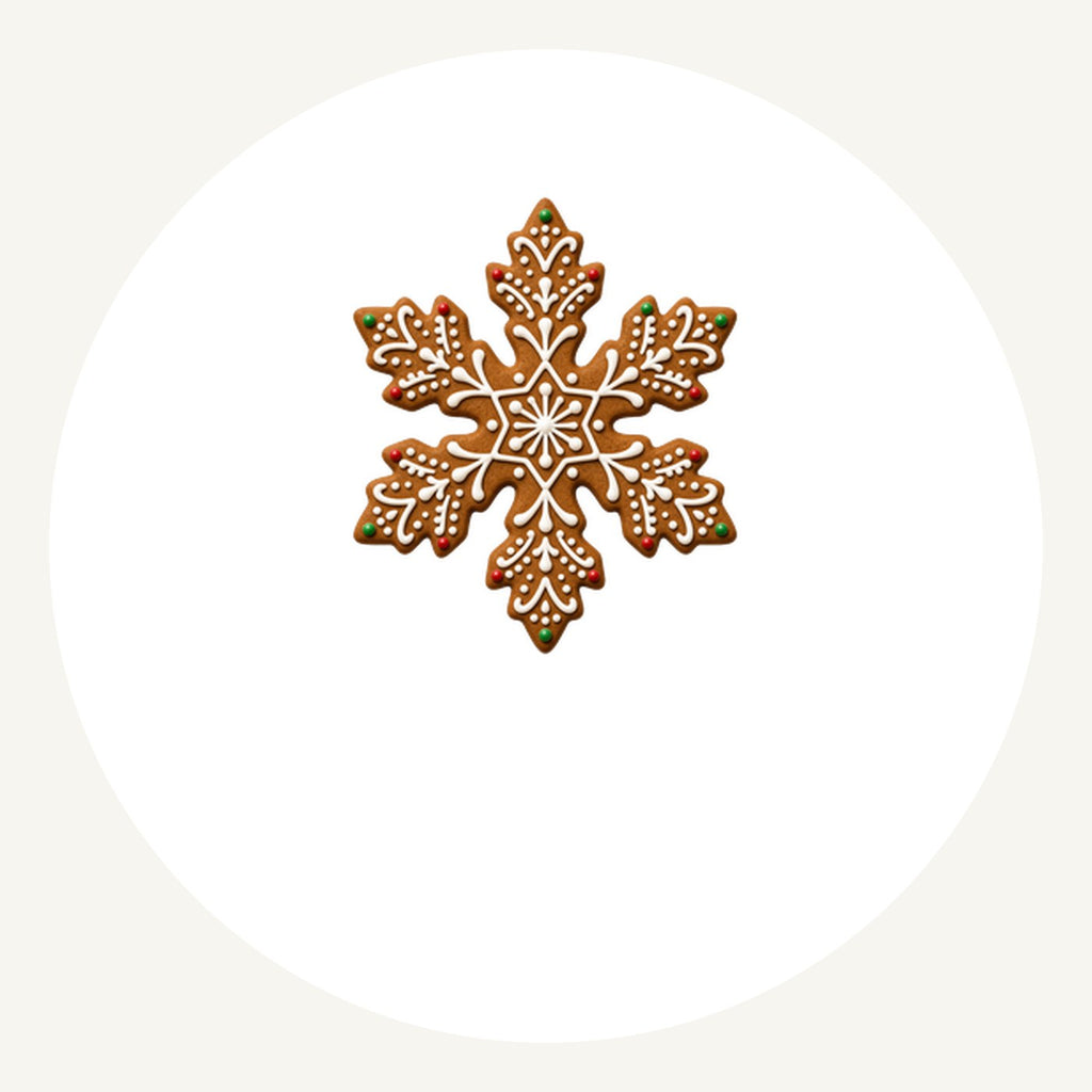Iced Gingerbread Snowflake Biscuit Personalised Pewter Christmas Ornament