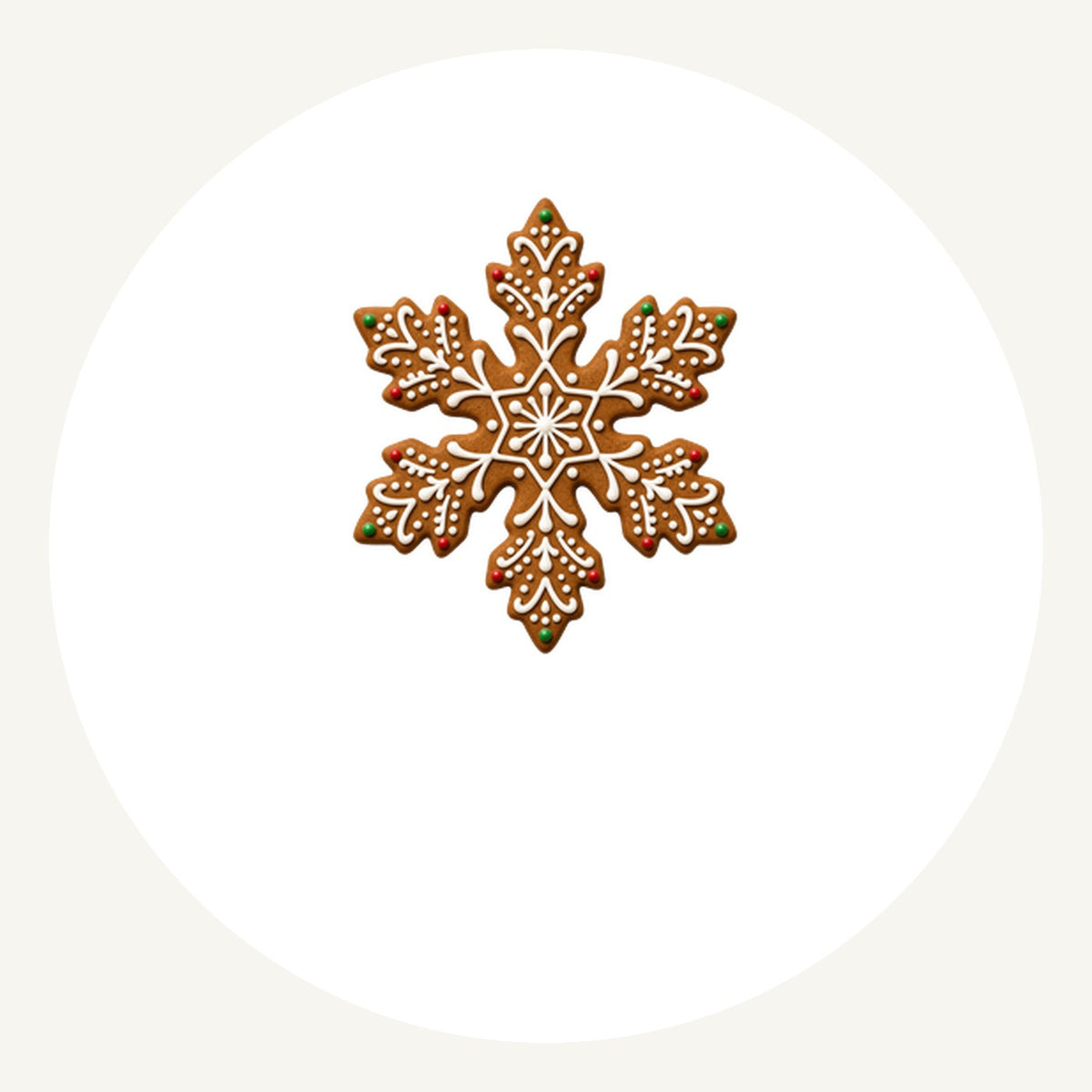 Iced Gingerbread Snowflake Biscuit Personalised Pewter Christmas Ornament