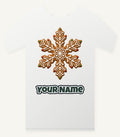 Iced Gingerbread Snowflake Biscuit Personalised Christmas T-Shirt and Hoodie