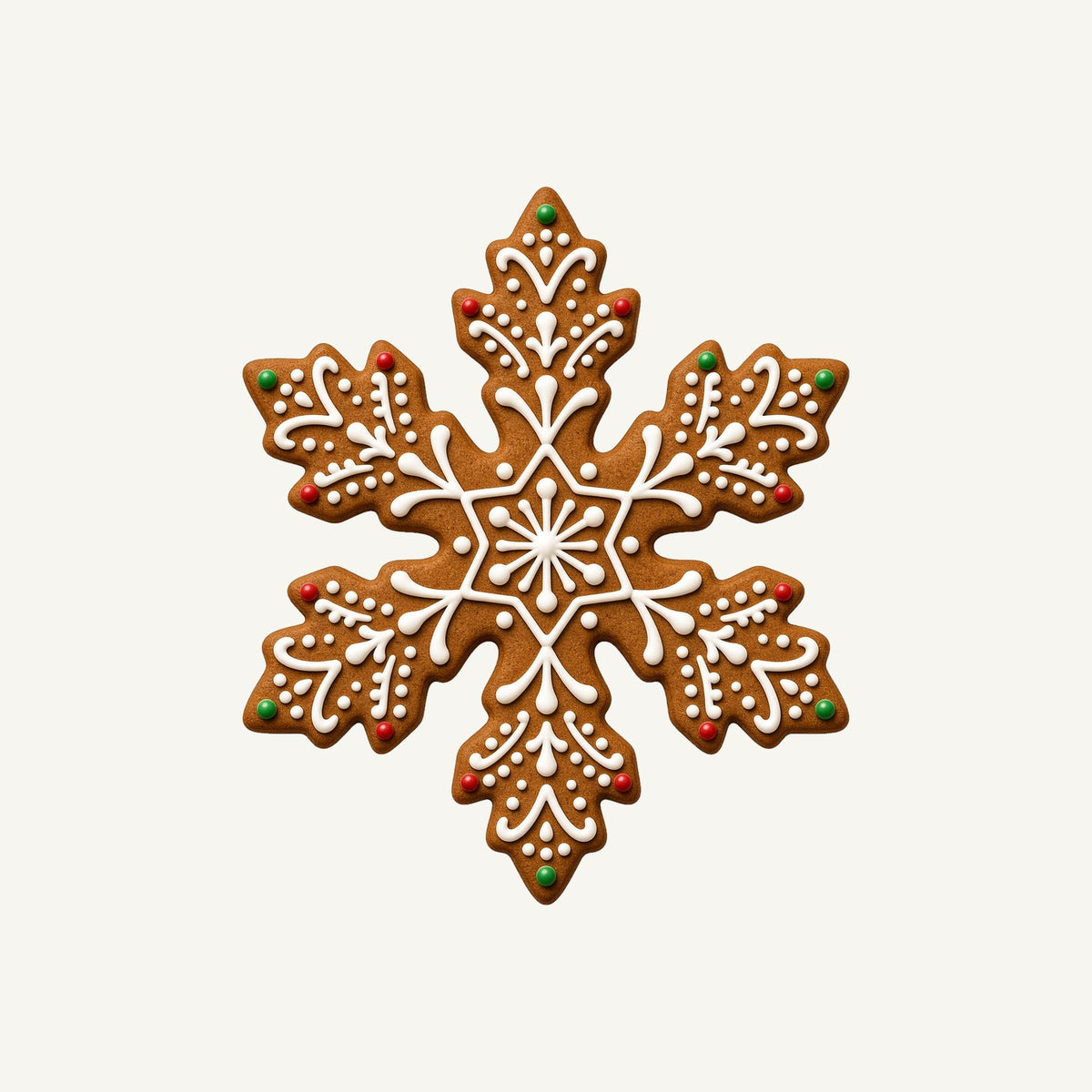 Iced Gingerbread Snowflake Biscuit Personalised Santa Sack