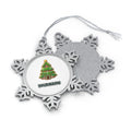 Iced Gingerbread Tree Personalised Pewter Christmas Ornament