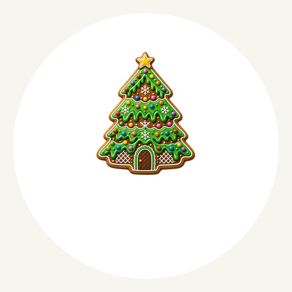 Iced Gingerbread Tree Personalised Pewter Christmas Ornament