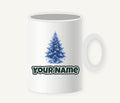 Icy Blue Crystal Tree Personalised Christmas Mug