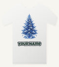Icy Blue Crystal Tree Personalised Christmas T-Shirt and Hoodie