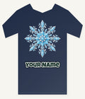 Icy Crystal Snowflake Personalised Kids Tee and Baby Bodysuit