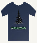 Ink Sketch Christmas Tree Personalised Kids and Baby Christmas Tee