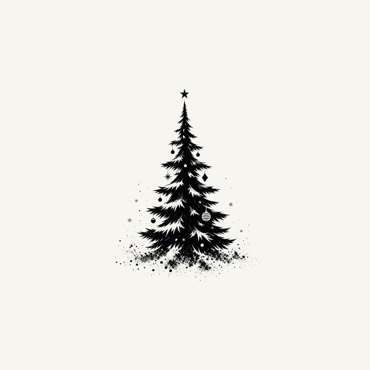 Ink Sketch Christmas Tree Personalised Christmas Mug