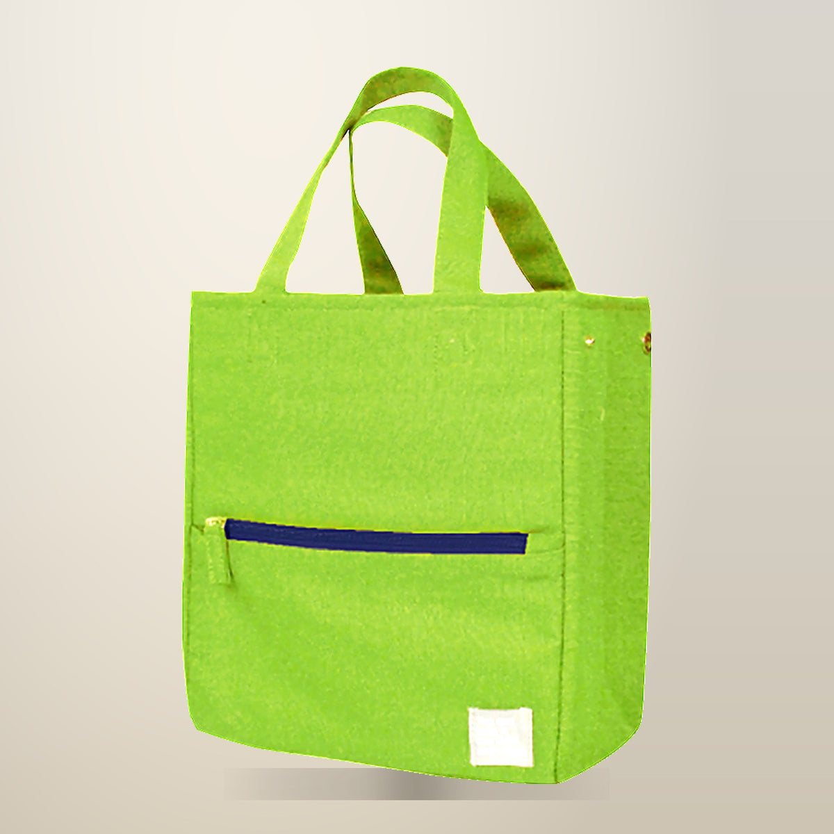 Insulated Lunch Tote with Magnetic Closure, 22 x 11.5 x 25 cm, on a plain cream background