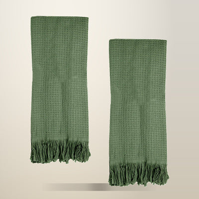 J Elliot Home Camila Cotton Waffle Hand Towels, Set of 2, 45 x 65 cm