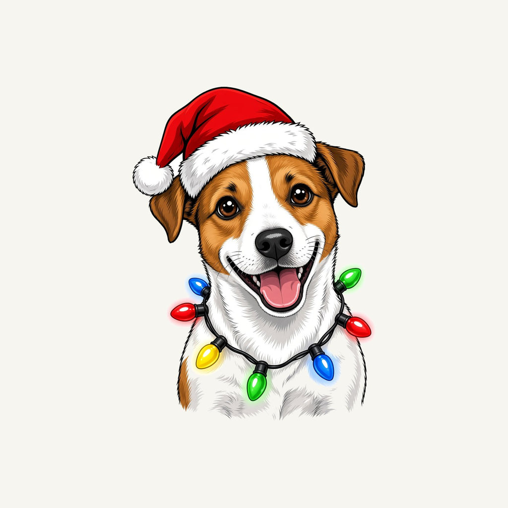Jack Russell Christmas Personalised Kids Tee and Baby Bodysuit
