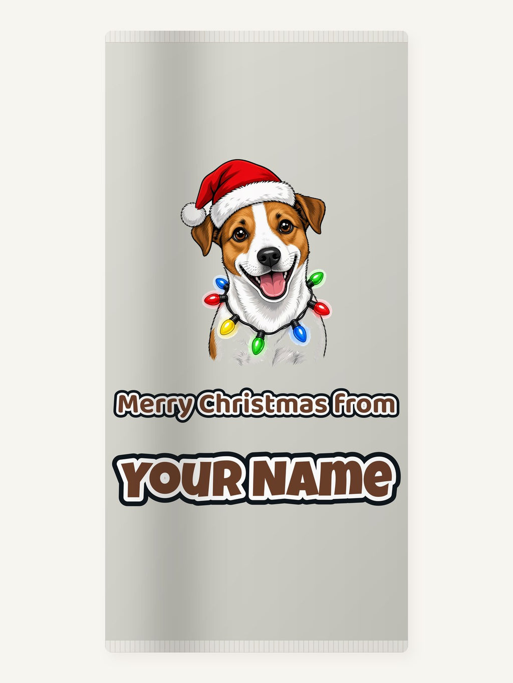 Jack Russell Christmas Personalised Beach Towel