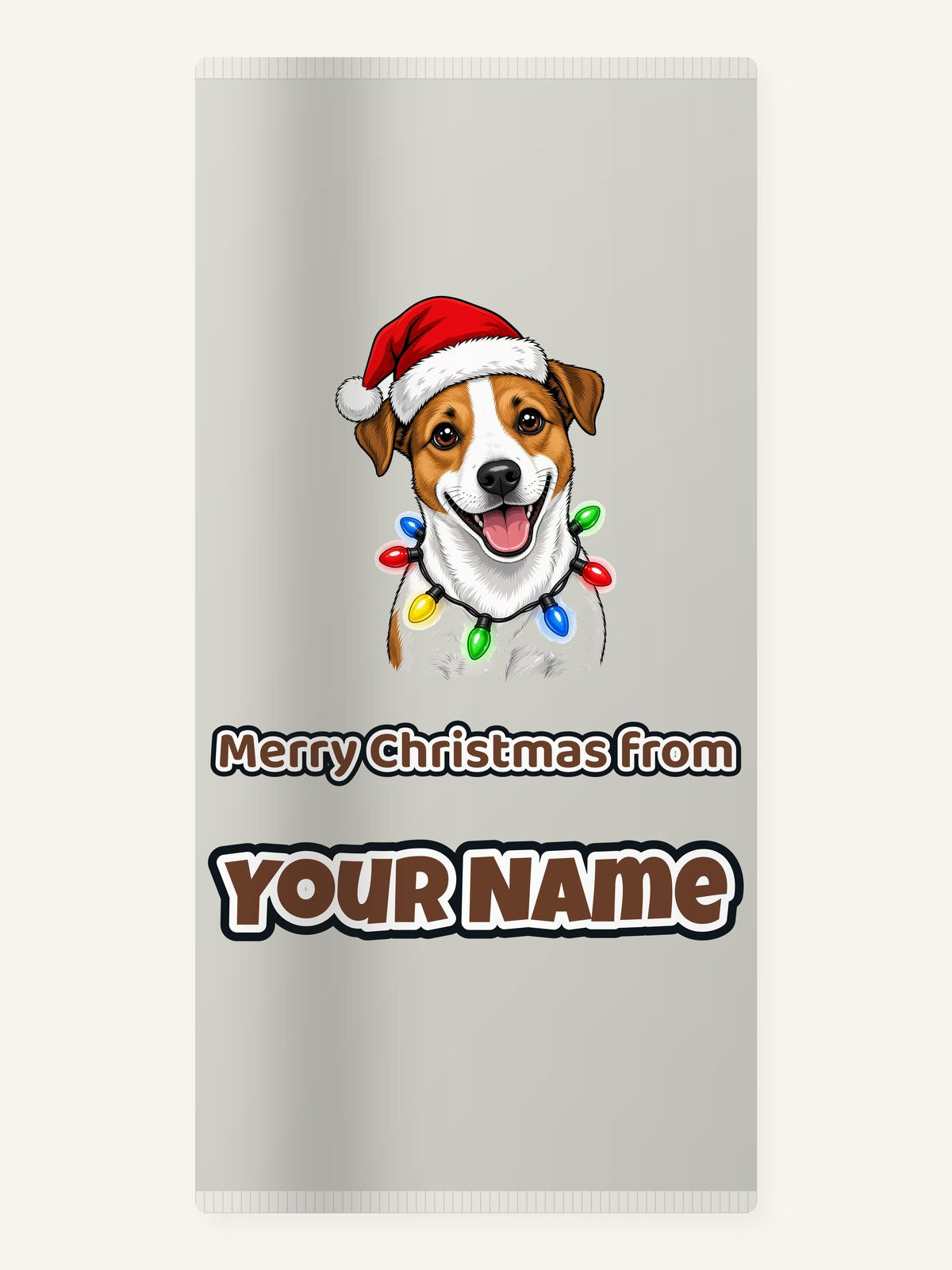 Jack Russell Christmas Personalised Beach Towel