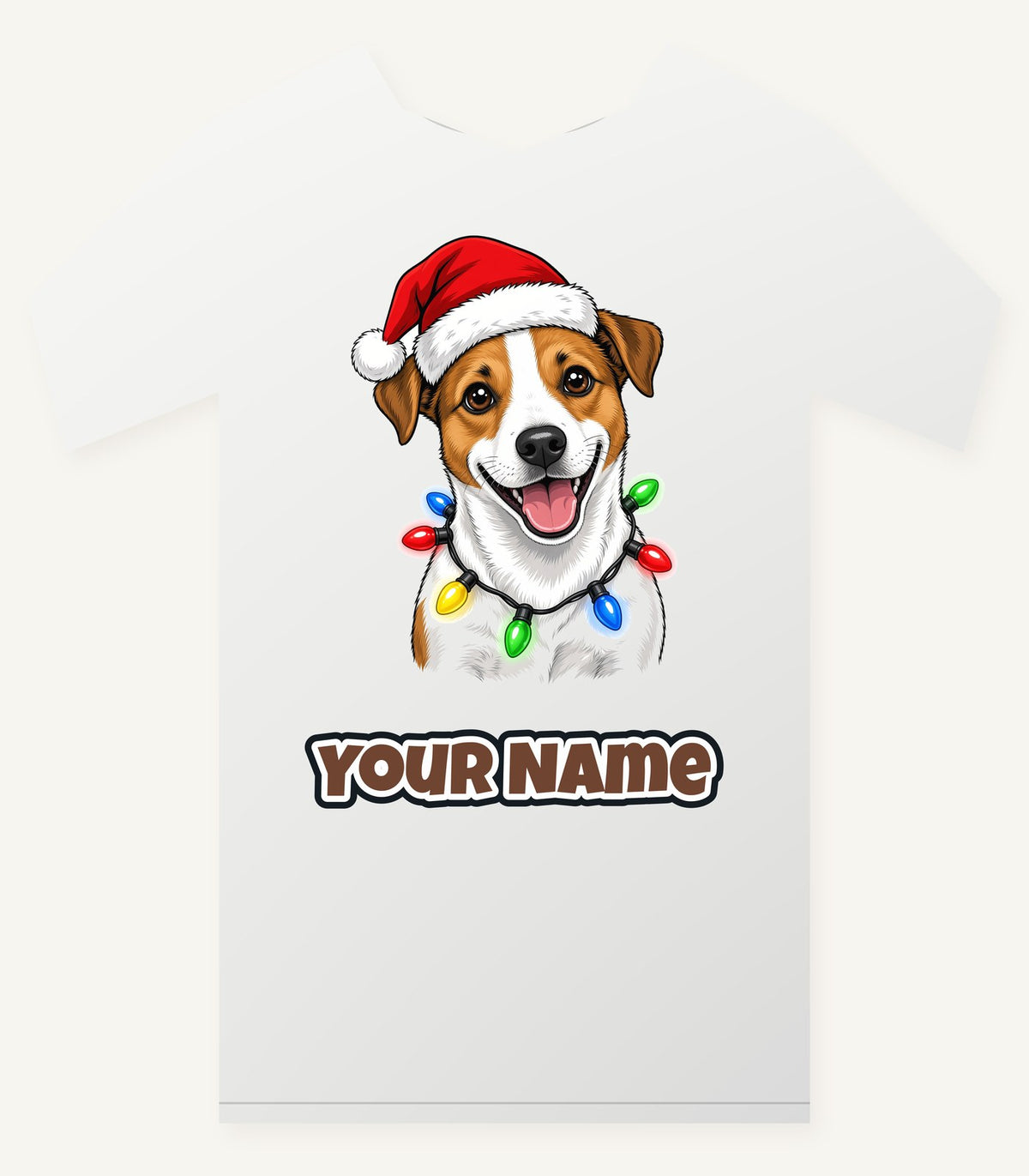 Jack Russell Christmas Personalised Christmas T-Shirt and Hoodie
