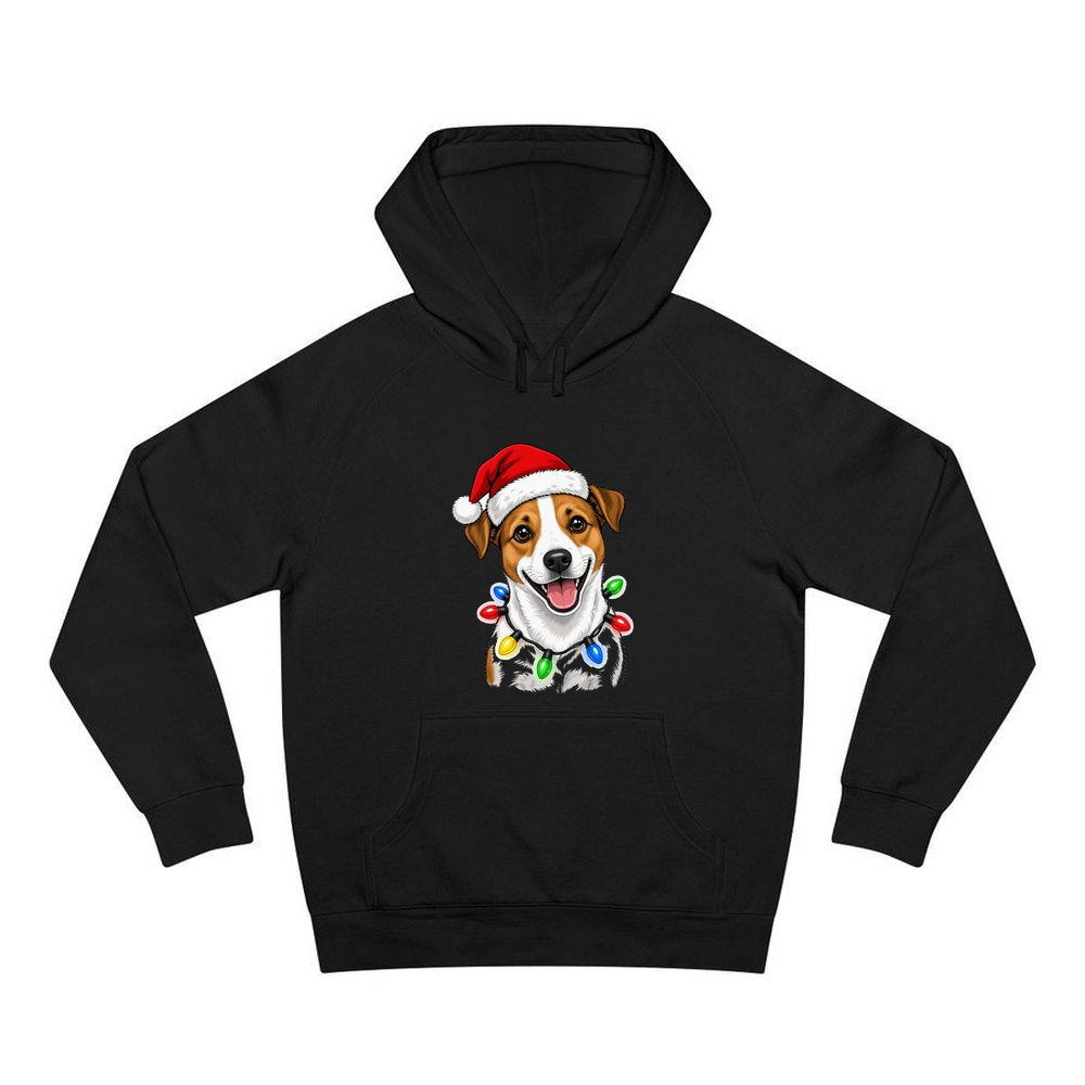 Jack Russell personalised Christmas hoodie in black