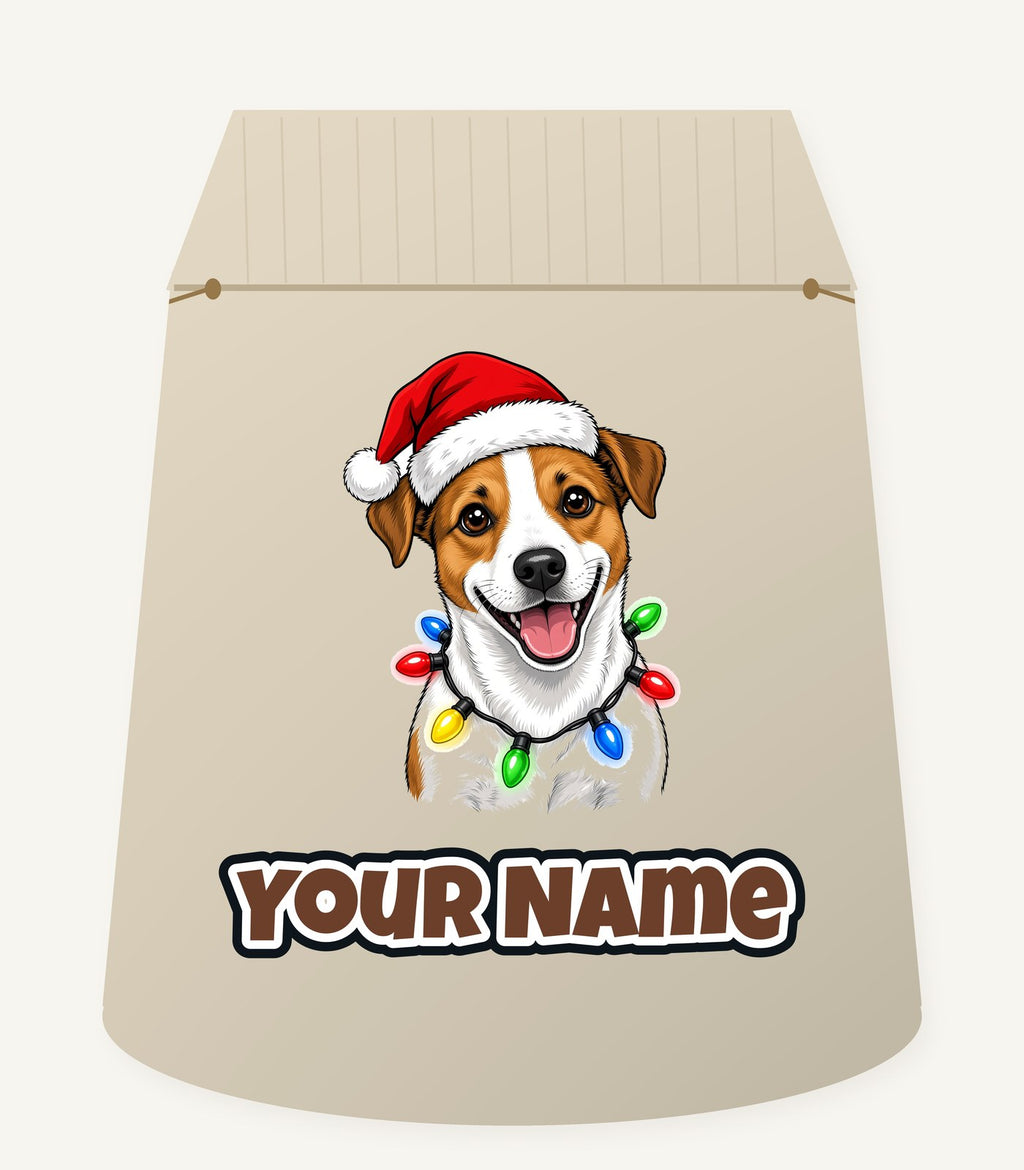 Jack Russell Christmas Personalised Santa Sack