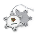 Jewel Tone Star Personalised Pewter Christmas Ornament