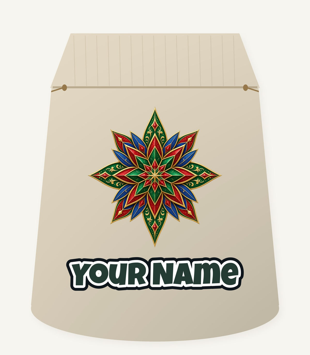 Jewel Tone Star Personalised Santa Sack