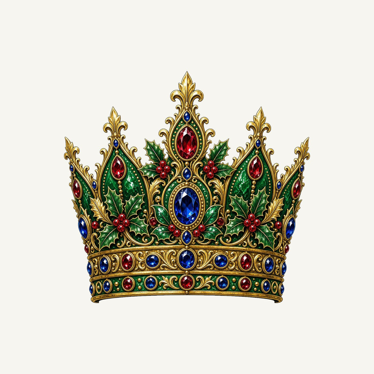 Jewelled Christmas Crown Personalised Kids Tee and Baby Bodysuit