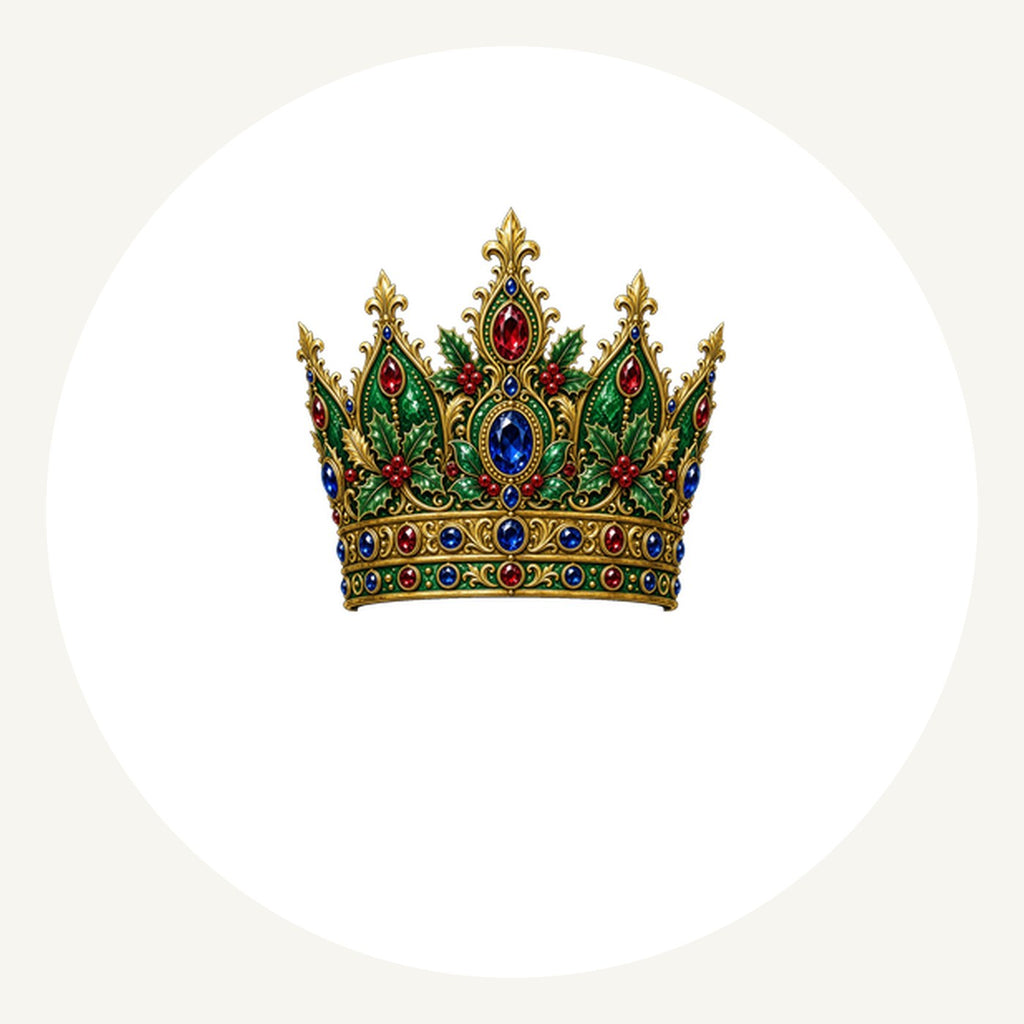 Jewelled Christmas Crown Personalised Pewter Christmas Ornament