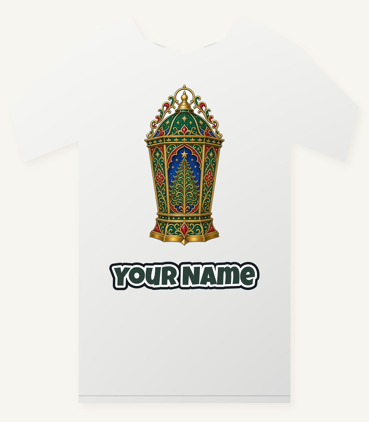 Jewelled Christmas Lantern Personalised Christmas T-Shirt and Hoodie