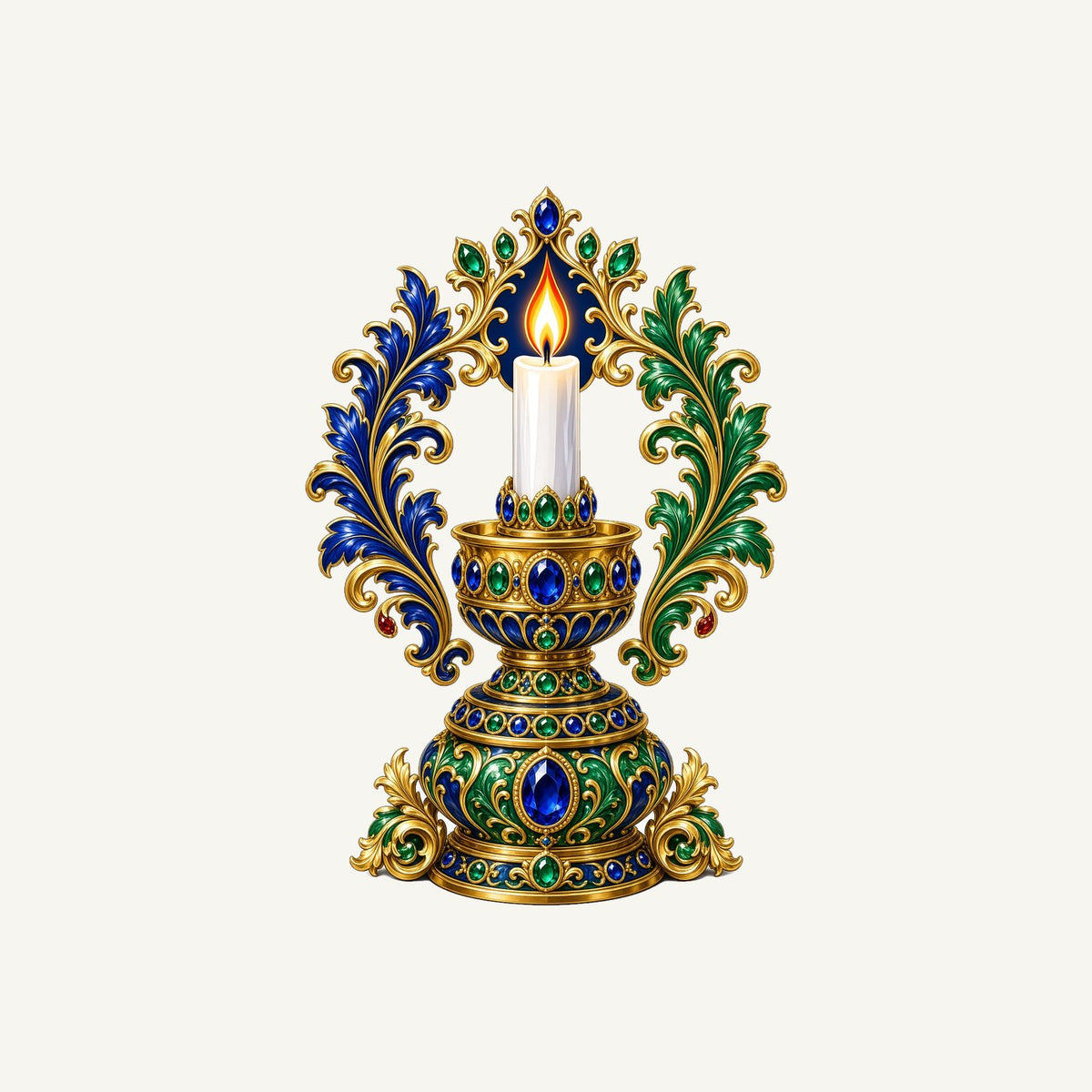 Jewelled Gold Candle Holder Personalised Christmas T-Shirt and Hoodie