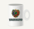 Jewelled Heart Christmas Ornament Personalised Christmas Mug