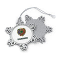 Jewelled Heart Christmas Ornament Personalised Pewter Christmas Ornament