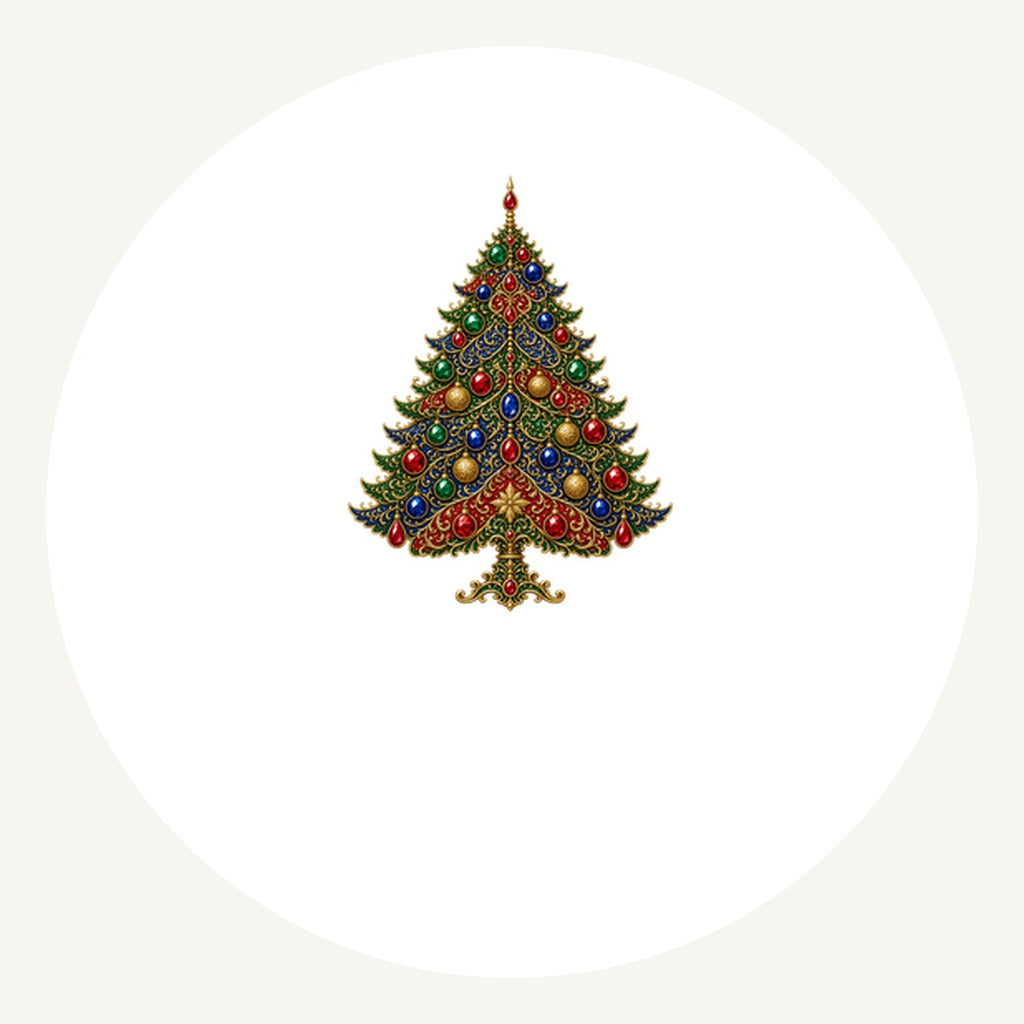Jewelled Ornate Christmas Tree Personalised Pewter Christmas Ornament