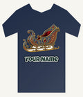 Jewelled Sapphire And Gold Sleigh Personalised Kids Tee and Baby Bodysuit