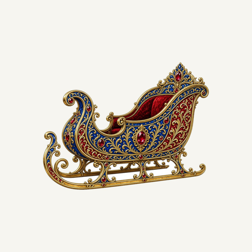 Jewelled Sapphire And Gold Sleigh Personalised Kids Tee and Baby Bodysuit