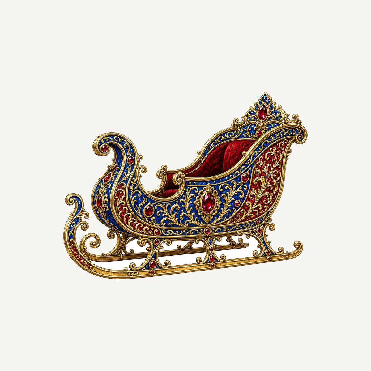 Jewelled Sapphire And Gold Sleigh Personalised Kids Tee and Baby Bodysuit