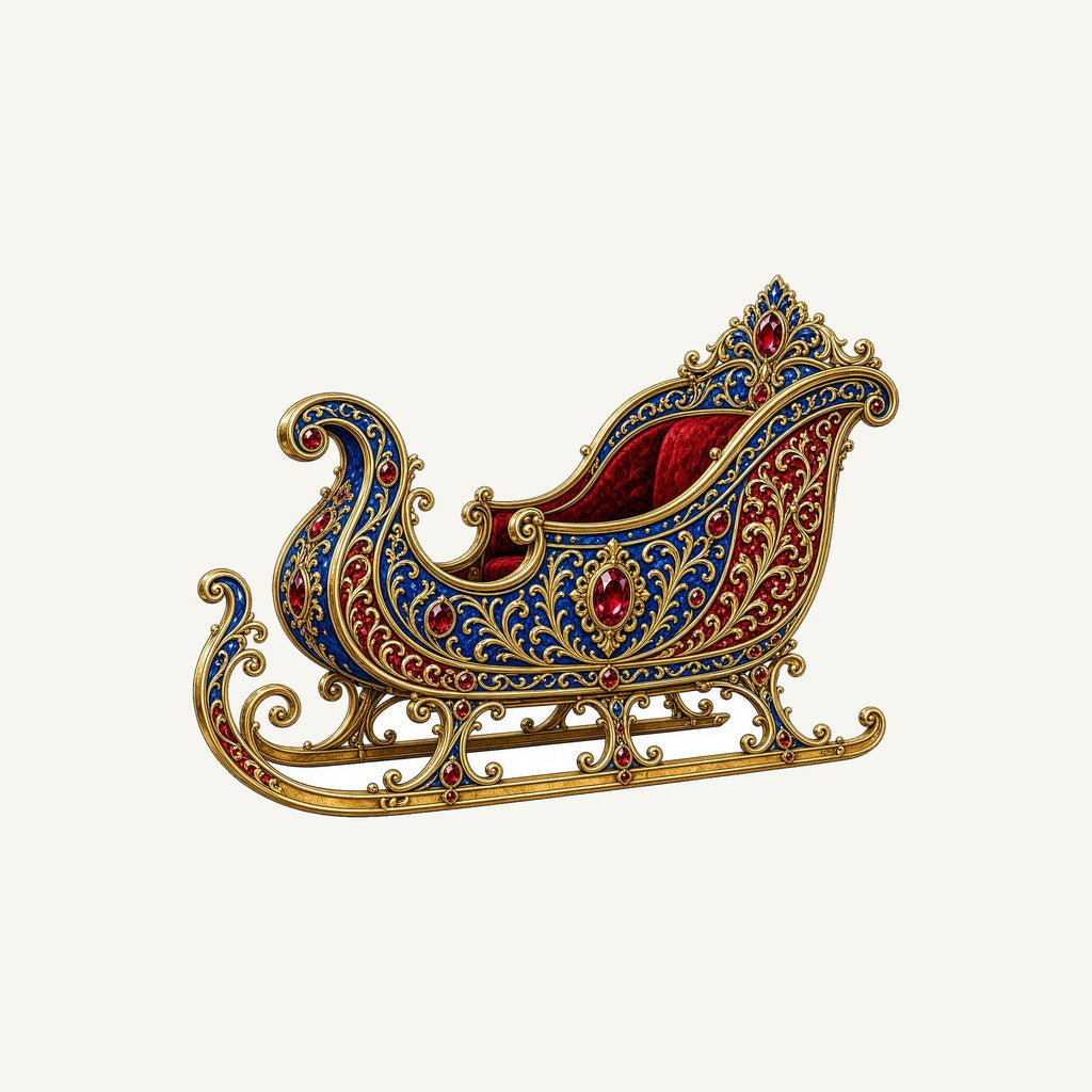 Jewelled Sapphire And Gold Sleigh Personalised Christmas T-Shirt and Hoodie