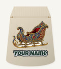 Jewelled Sapphire And Gold Sleigh Personalised Santa Sack