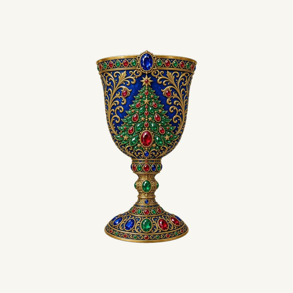 Jewelled Sapphire Christmas Goblet Personalised Kids Tee and Baby Bodysuit