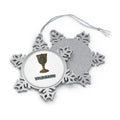 Jewelled Sapphire Christmas Goblet Personalised Pewter Christmas Ornament