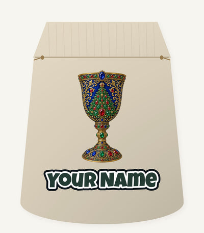 Jewelled Sapphire Christmas Goblet Personalised Santa Sack