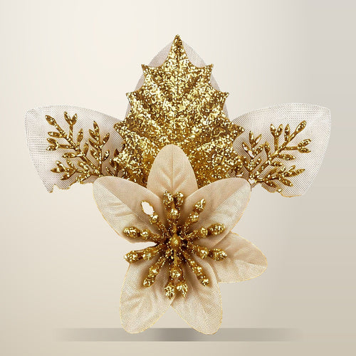 Jingle Jollys Christmas Tree Flower Set, 10 Pieces, on a plain cream background