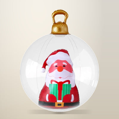 Jingle Jollys 60 cm Inflatable Santa Bauble