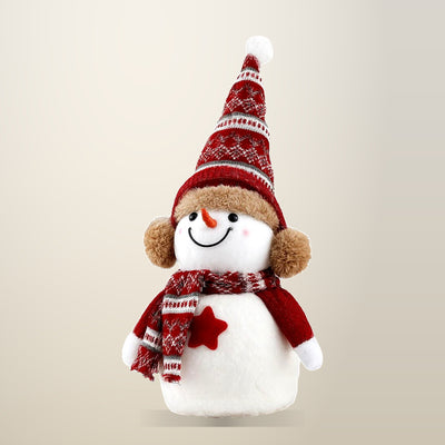 Jingle Jollys 35cm Christmas Snowman Ornament, Red and White