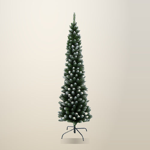 Jingle Jollys Snowy Christmas Tree, 1.8 m, 300 Tips, on a plain cream background