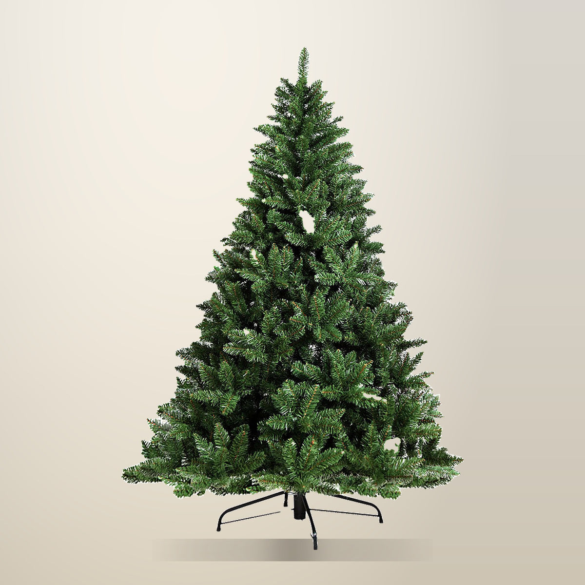 Jingle Jollys 2.1 m Green Christmas Tree, 905 Tips, on a plain cream background