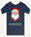 Jolly Santa Face Personalised Kids Tee and Baby Bodysuit