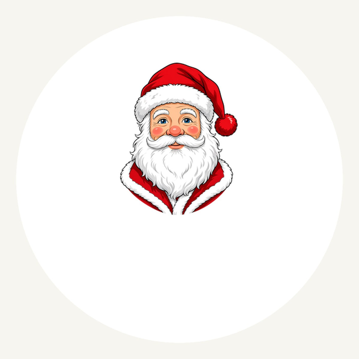 Jolly Santa Face Personalised Pewter Christmas Ornament