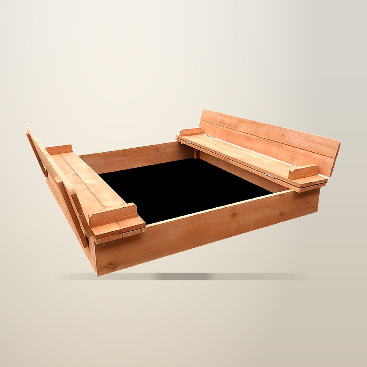 Keezi Foldable Sand Pit with Backrest Seats, on a plain cream background