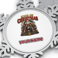 King of Christmas Dad Personalised Pewter Christmas Ornament