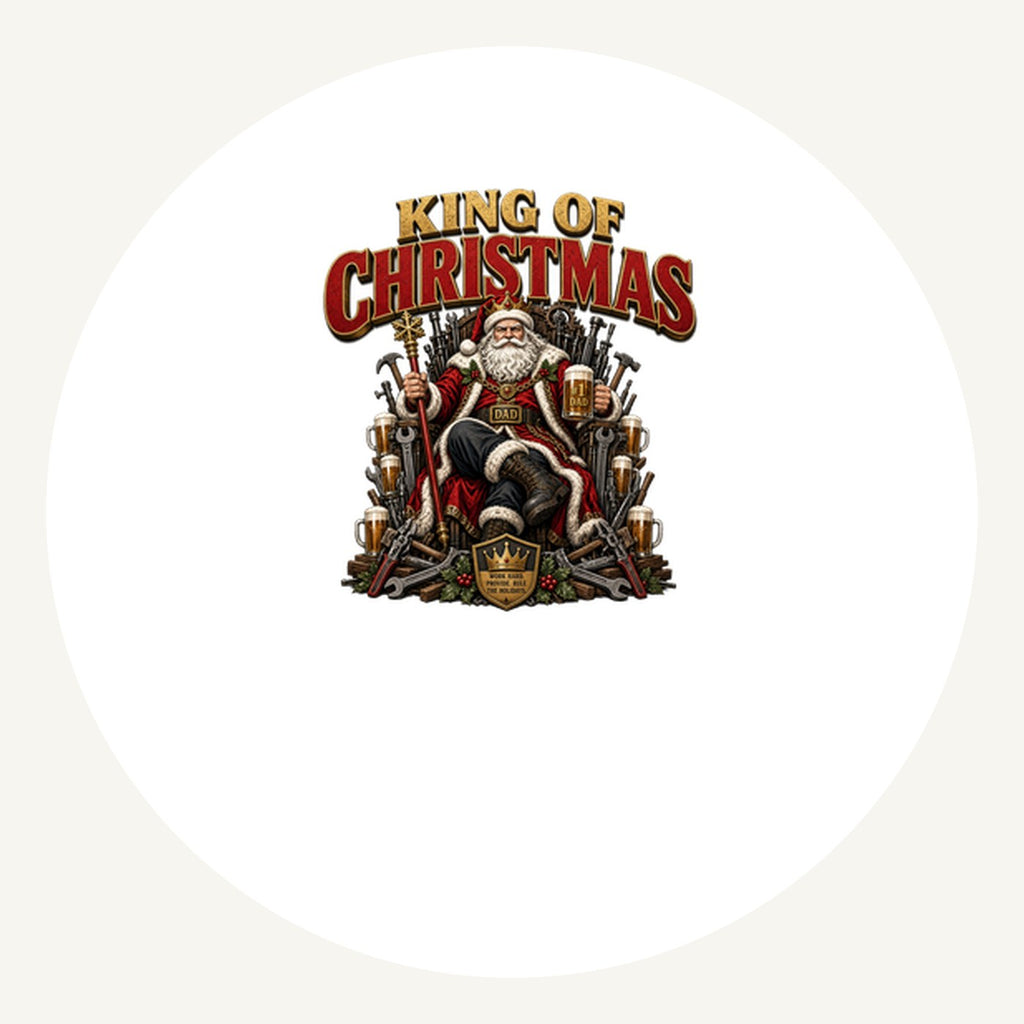 King of Christmas Dad Personalised Pewter Christmas Ornament