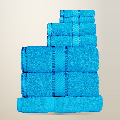Kingtex 550 GSM Cotton Towel Set, 7 Piece